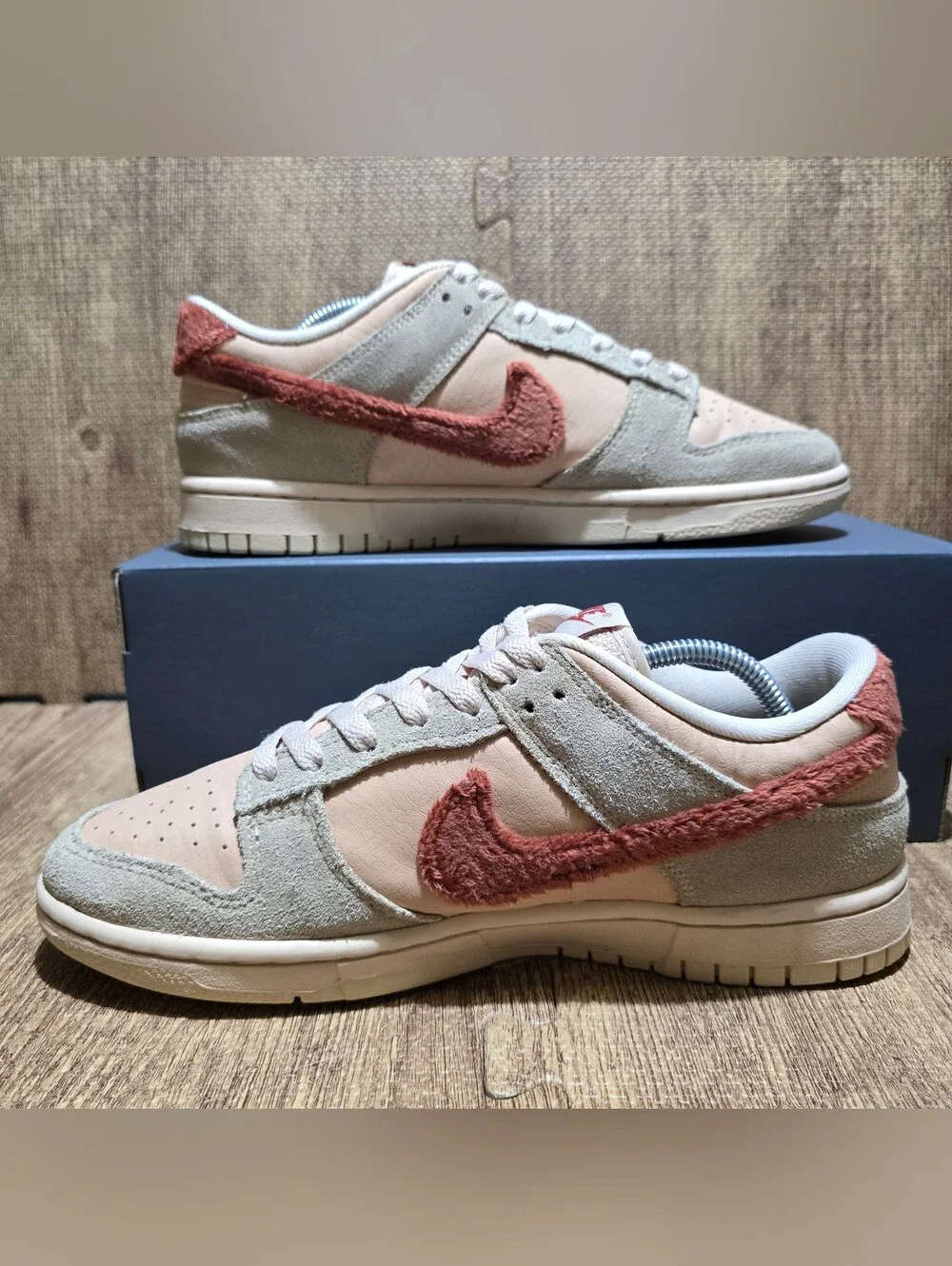 Nike Dunk Low Terry Swoosh Womens Size 9 US Mars Stone Suede DZ4706-200 No Box